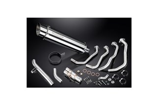 Complete exhaust system for Kawasaki Z900 20-21 350 mm stainless steel Bsau round silencer