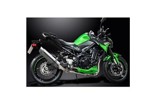 Komplette Abgasanlage für Kawasaki Z900 20-21 350 mm Edelstahl-Bsau-Rundschalldämpfer