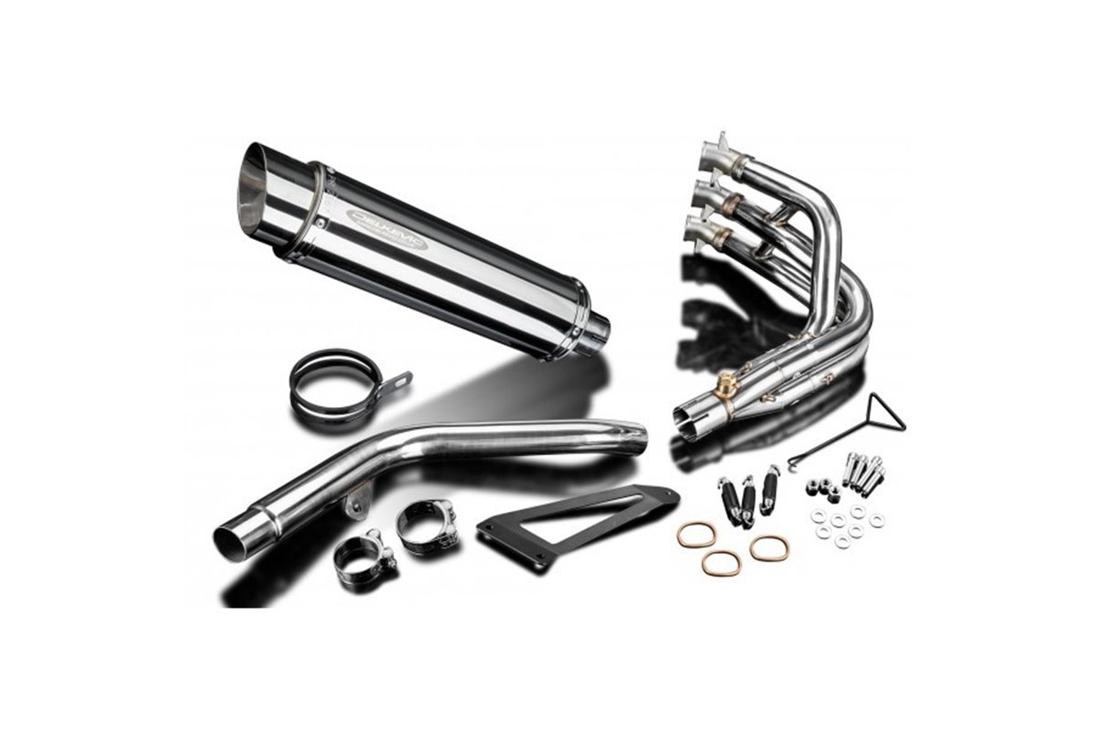 Sistema di scarico completo per Daytona 675 675R 09-12 Silenziatore tondo inossidabile da 350 mm 3-1 completo