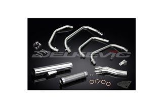 Sistema di scarico completo per Kawasaki Z650 BC 1976-80 Full 4-1 Stainless Classic Straight Silenziatore