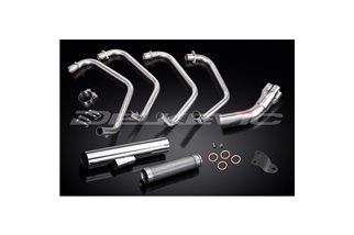 Sistema di scarico completo per Kawasaki Z1-R 78-79 Full 4-1 Silenziatore Inox Classico Dritto