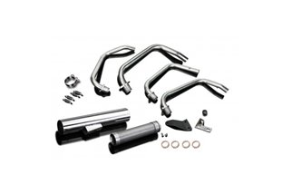 Sistema di scarico completo kawasaki z750 ltd 1980-83 inox classico dritto kawasaki kz750 ltd 1981 1984