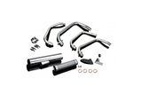 Sistema di scarico completo kawasaki z750 ltd 1980-83 inox classico dritto kawasaki kz750 ltd 1981 1984