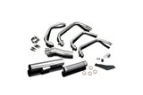 Sistema di scarico completo suzuki gs850g 79-81 in acciaio inox classico in acciaio inox suzuki gs850g 1979 1981