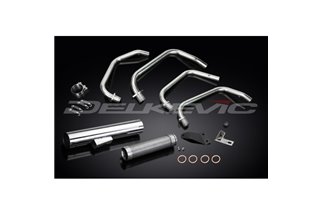 Sistema di scarico completo per Kawasaki Kz750Ltd 1983 Full 4-1 Stainless Classic Straight Silenziatore