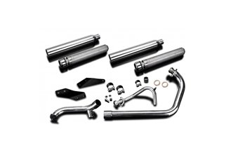 Custom Muffler Bull Nose Full Exhaust System 550mm Suzuki VL800 Intruder Volusia 2001 2016