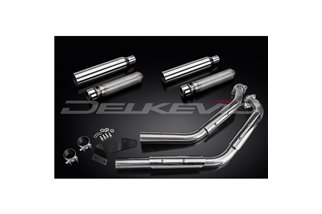 Full Exhaust System for Suzuki Vl800 Intruder 01-16 2-2 410mm Custom Silencer Bull Nose