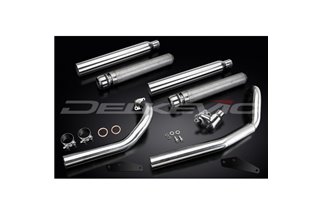 Sistema di scarico completo per Yamaha Xvs650A Dragstar 04-16 2-2 550mm Silenziatore Custom Bull Nose