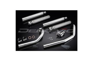 Sistema di scarico completo per Yamaha Xvs650 Dragstar 97-03 2-2 550mm Silenziatore Custom Bull Nose