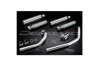 Sistema di scarico completo per Yamaha Xvs650 Dragstar 97-03 2-2 410mm Silenziatore Custom Bull Nose