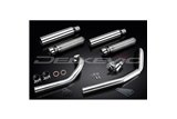 Sistema di scarico completo per Yamaha Xvs650 Dragstar 97-03 2-2 410mm Silenziatore Custom Bull Nose