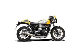 Sistema di scarico completo taglio di barra del silenziatore personalizzato 410mm triumph bonneville bobber 2017 2020