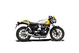 Full exhaust system custom muffler bar cut 410mm triumph bonneville bobber 2017 2020