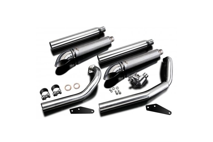 Full exhaust system custom muffler bar cut 410mm kawasaki vn1500 1996 2006