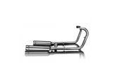 Complete Exhaust System for W650 W800 99-23 410mm Custom 80 Mufflers Bull Nose 2 - 2 S