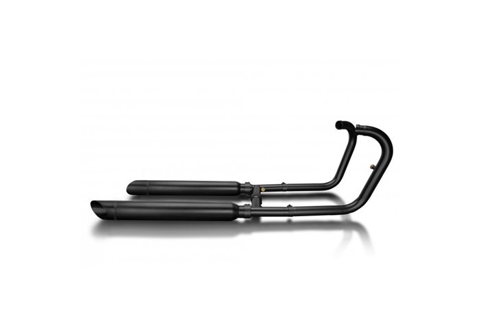 Complete Exhaust System for W650 W800 99-23 550mm Custom 80 Slash Cut 2 Mufflers - 2 Ceramic