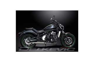 Komplette Abgasanlage für Kawasaki Vulcan S En650 2015–21 2–1, 410 mm, kundenspezifischer Schalldämpfer, Slash Cut