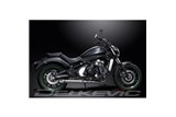 Komplette Abgasanlage für Kawasaki Vulcan S En650 2015–21 2–1, 410 mm, kundenspezifischer Schalldämpfer, Slash Cut