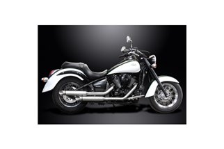 Système d'échappement complet pour Kawasaki Vn900 08-16 2-2 410 mm, silencieux personnalisé Slash Cut