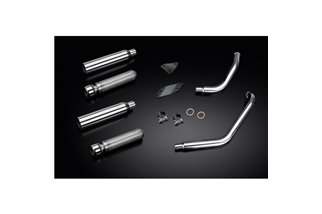 Sistema di scarico completo per Kawasaki Mean Streak Vn1500 Vn1600 02-08 2-2 410mm Bull Nose Silencer