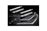 Sistema di scarico completo per Suzuki Vl800 Intruder 01-16 2-2 550mm Custom Silencer Slash Cut