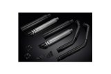 Complete Exhaust System for Suzuki Vl800 Intruder 01-16 Ceramic Black 550mm Custom System Slash Cut