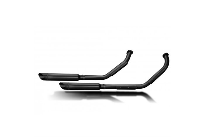 Système d'échappement complet pour Suzuki Vl800 Intruder 01-16 Céramique Noir 410 mm Système personnalisé Slash Cut