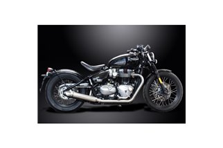 Full Exhaust System for Triumph Bonneville Bobber 2017-2022 Custom Muffler 410mm Slash Cut