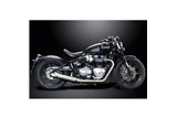 Full Exhaust System for Triumph Bonneville Bobber 2017-2022 Custom Muffler 410mm Slash Cut