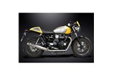 Triumph Street Cup 17-19 550mm Custom Slash Cut Muffler Complete Exhaust System