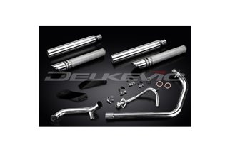 Sistema di scarico completo per Yamaha Xv125 Xv250 Virago 88-17 2-2 550mm Silenziatore Custom Slash Cut