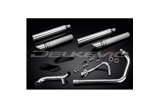 Sistema di scarico completo per Yamaha Xv125 Xv250 Virago 88-17 2-2 550mm Silenziatore Custom Slash Cut