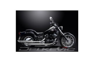 Système d'échappement complet pour Yamaha Xvs650A Dragstar 04-16 2-2 550mm, silencieux personnalisé, coupe oblique