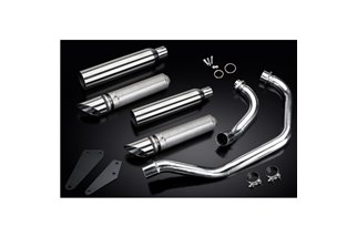 Full Exhaust System for Yamaha Xv535 1987-2003 2-2 410mm Slashcut Baffle Muffler