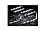 Sistema di scarico completo per Yamaha Xvs650 Dragstar 97-03 2-2 550mm Silenziatore Custom Slash Cut