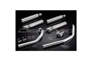 Sistema di scarico completo per Yamaha Xvs650 Dragstar 97-03 2-2 410mm Custom Silencer Slash Cut