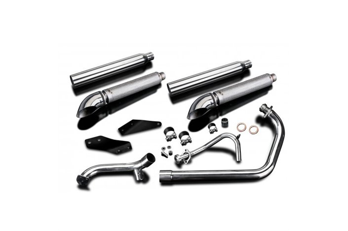 Complete exhaust system the resulting 550mm custom silencer yamaha xvs650 dragstar 2004 2016