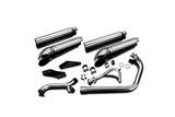 Complete exhaust system the resulting 550mm custom silencer yamaha xvs650 dragstar 2004 2016