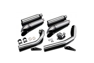 Complete exhaust system the resulting 550mm custom silencer kawasaki vn1500 1996 2006