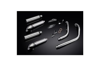 Full Exhaust System For Honda Vt750 Shadow Spirit 08-18 2-2 410mm Custom Silencer Turn Out