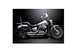 Full Exhaust System For Honda Vt750 Shadow Spirit 08-18 2-2 410mm Custom Silencer Turn Out