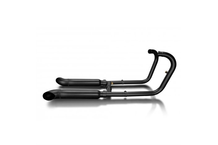 Complete Exhaust System for W650 W800 99-23 410mm Custom 80 Mufflers Turn Out 2 - 2 Ceramic