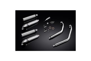 Sistema di scarico completo per Kawasaki Vn900 06-16 2-2 410mm Custom Silencer Turn Out