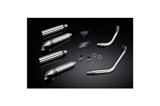 Sistema di scarico completo per Kawasaki Mean Streak Vn1500 Vn1600 02-08 2-2 410mm Turn Out Silencer