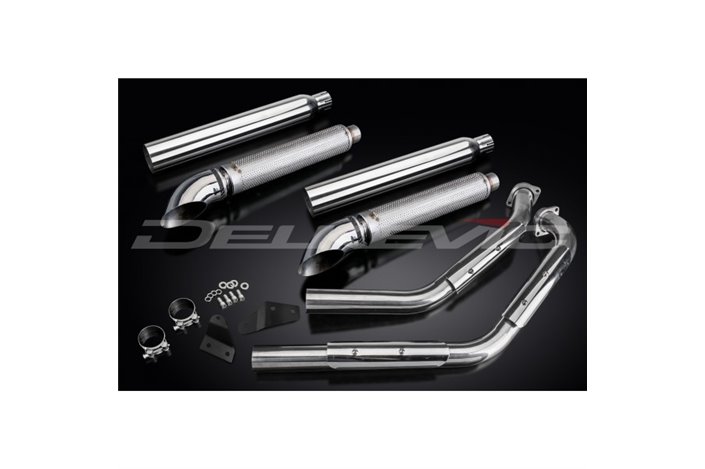 Sistema di scarico completo per Suzuki Vl800 Intruder 01-16 2-2 550mm Custom Silencer Turn Out