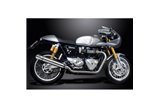 Système d'échappement complet pour 1200 Thruxton R/Rs 16-22 2 en 2 S 410 mm, silencieux personnalisés 80 avec déflecteurs Slash 