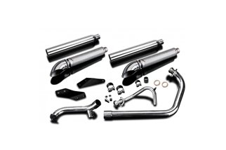 Sistema di scarico completo per Yamaha Xv125 Xv250 Virago 88-17 2-2 550mm Custom Silencer Turn Out