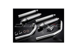 Full Exhaust System For Yamaha Xvs650A Dragstar 04-16 2-2 550mm Custom Silencer Turn Out