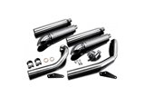 Full Exhaust System For Yamaha Xvs650A Dragstar 04-16 2-2 550mm Custom Silencer Turn Out