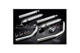 Sistema di scarico completo per Yamaha Xvs650 Dragstar 97-03 2-2 550mm Custom Silencer Turn Out